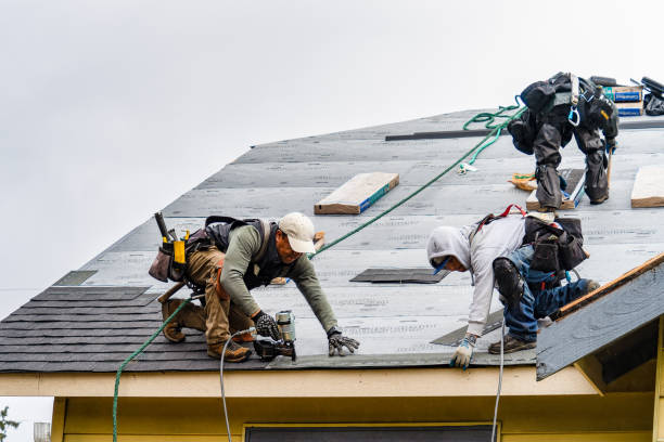 Professional Gutter Installation technician working in Tidewater, OR